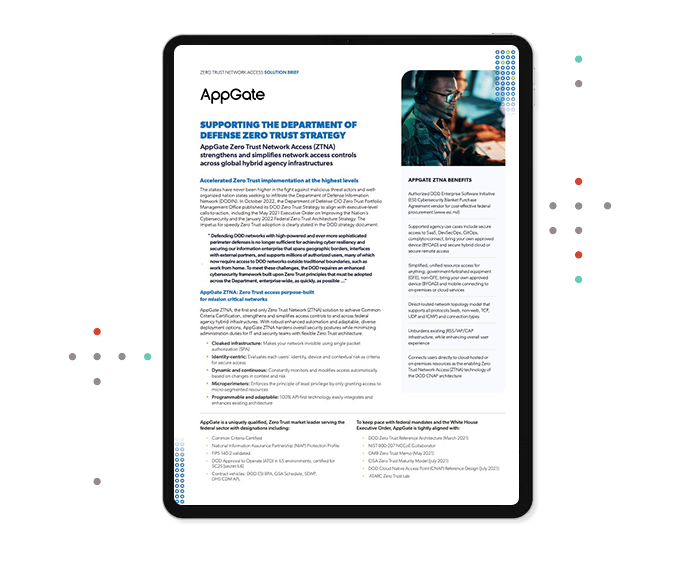 Supporting the dod zero trust strategy